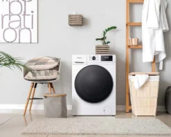 Bomann WA 7194 Waschmaschine, 9kg, Invertermotor, 15 Programme, 1.400 U/min.(max), LED-Display, Kindersicherung, Dampffunktion, Weiß -Rowesc Verkaufe 02cd7d6554eb462cc3ebc30675995bc1