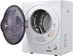 Merax Mini-Wäschetrockner Trockner Ablufttrockner, Frontlader Ablufttrockner Mit PTC-Heizelement, Wärmewahl Und Timer, Freistehend/hängend, 2,5 Kg -Rowesc Verkaufe 03c9ba374fe746d6b82b91b352aef978