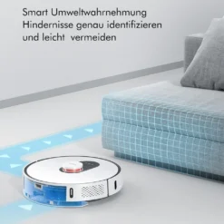 Roidmi EVE Plus Roboter Staubsauger Nass-Trocken-Saugroboter,50 Watt,2700pa Mit Sauberer Basis Und Beutel,Weiß -Rowesc Verkaufe 183c844511be35ea5e40840d28d614bf