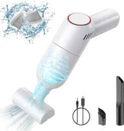 Handstaubsauger Kabellos: Mini Wiederaufladbarer Handstaubsauger Mit Starker Saugkraft, Tragbarer Nass-Trocken-Autostaubsauger Für Teppich Auto - Schwarz,White