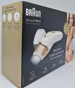 Braun Silk-Expert Pro 5 PL5140 IPL Haarentfernungsgerät, SkinPro 2.0 SensoAdapt - Weiß/Gold -Rowesc Verkaufe 1c9ea2ec387515148c747f88c0db45d1