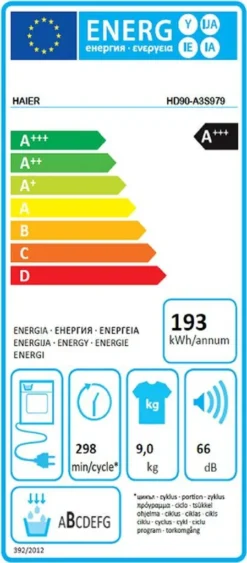 Trockner Wärmepumpentrockner Haier HD90-A3S979 9kg -Rowesc Verkaufe 1ec233622f1ad79146cb3d72644b6bfc