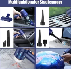 Kabelloser Handstaubsauger Für Auto,Handstaubsauger Akku Stark Mit LED Taschenlampe,Nass Trocken Wiederaufladbar 120W Kabellos Handsauger Für Tastatursauger,PC,Haus,Bürogeräte -Rowesc Verkaufe 270a8e57e99bf3ed2e97e1afe090f8d6
