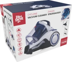 Dirt Devil Staubsauger Ohne Beutel - DD2504 - 700W - HEPA 12 Filter - 9M Reichweite - Mit Combibrush, Versenkter Bürste Und Parkettbürste - 4,9KG - Staubsammelbox 2,7L - Weiß -Rowesc Verkaufe 2b3e1b8e8720d6d126700aa1708994aa