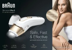 Braun Silk-Expert Pro 5 PL5117 IPL-Haarentfernungsgerät Für Dauerhaft Sichtbare Haarentfernung, Weiß & Gold -Rowesc Verkaufe 2bf813d56e35964dcae58e32dffb67cc