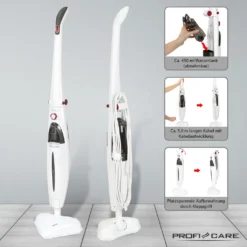 ProfiCare Dampfmop PC-DR 3093 Anthrazit-weiss / 1.500 Watt / Dampfreiniger Für Alle Bodenbeläge / 99 % Gegen Viren -Rowesc Verkaufe 33d5e6b7204181b3a864ec8d9978d168