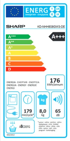 Sharp - KD-NHH8S8GW3-DE - Wärmepumpenrockner - 8 Kg - -Rowesc Verkaufe 384637d0d4aa9826085fd73c82415335