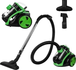 EINFEBEN Staubsauger Ohne Beutel, 3,0L Staubbehaelter, Inkl. Zusatzduesen, Effizienter HEPA-Filter, 900 Watt Bodenstaubsauger Beutellos Fuer Hart- Und Teppichboeden