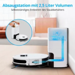 MEDION Saugroboter Mit Absaugstation Und Wischfunktion X20 SW+ (Lasernavigation, Starke 3000Pa Saugkraft, Alexa 2in1 Roboterstaubsauger, Präzise Kartenerstellung, Go & No Go Bereiche, Mehrere Etagen) -Rowesc Verkaufe 4647d1aebf123aa6884bc19c39754381