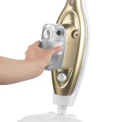 CLEANmaxx Dampfbesen - Mit Knickgelenk - Gold/weiß Dampfreiniger Steam Hygiene Fliesen Küche Bad Reinigung -Rowesc Verkaufe 48518027de8c40808c9e96940fbc5886