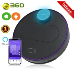 360 S6 Smart Saugroboter Staubsauger Automatisch APP 3200mAh Roboterstaubsauger Vacuum Reinigung Schwarz -Rowesc Verkaufe 48f98cb0a3a74f29af28b7992463aa05