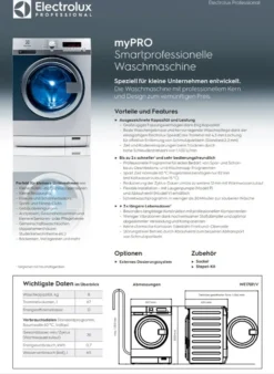 Electrolux Waschmaschine MyPRO Professional 8kg 1400U/min Edelstahl WE170V -Rowesc Verkaufe 4a995688cbbd4261ba8aa5682d7c943f