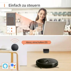 ULTENIC D5 Saugroboter Mit Mop Ultradünner Roboter, Bluetooth Und WIFI Verbunden, 3000 Pa Saugkraft, 2600 MAh Akku, Staubsauger Roboter -Rowesc Verkaufe 4c1fcfbf5df0b4371e1be70fe9c2a1f9