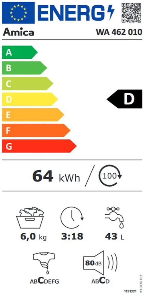 Amica - WA 462 010 - Waschmaschine - Raumsparmodel - 6 Kg 4 Amica - WA 462 010 - Waschmaschine - Raumsparmodel - 6 Kg – Bild 2