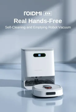Roidmi Eva Mop Station Staubsauger 3200pa 2-in-1 Saug Und Wischroboter Mit Absaugstation, Mopp- Und Saugroboter, Automatisch Waschen Von Mopps