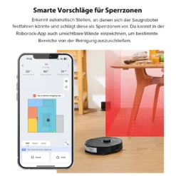 Roborock S8 Staubsauger Roboter Saugroboter 6000 Pa DuoRoller-Bürste VibraRise Wischen 3D-Mapping Reactive 3D-Hindernisumgehung (Schwarz) Mit 2pcs Mopp -Rowesc Verkaufe 574503506bd3ba27e20ec759e0a82f6b