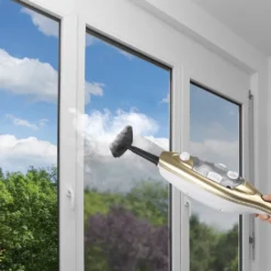 CLEANmaxx Dampfbesen - Mit Knickgelenk - Gold/weiß Dampfreiniger Steam Hygiene Fliesen Küche Bad Reinigung -Rowesc Verkaufe 59f5ae62b3a72d728148b0c195910af9