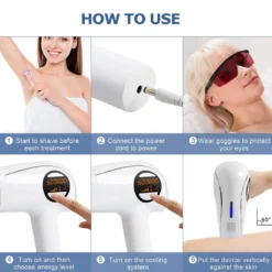 36W IPL Haarentfernung, -3 ° Eiskompresse & Hautverjüngung Laser-Haarentfernung Für Frauen Männer 600.000 Blitze, Dauerhafte Schmerzfreie Haarentfernung Für Die Ganzen 5 Schritte -Rowesc Verkaufe 5e99532d998d0c56906045fd272e21be