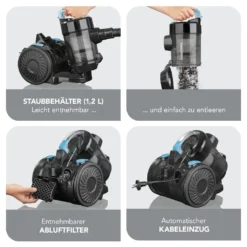 CLEANmaxx Zyklon-Staubsauger - Schwarz -Rowesc Verkaufe 5f04821fc1e3d656699cf3bb45a18f98