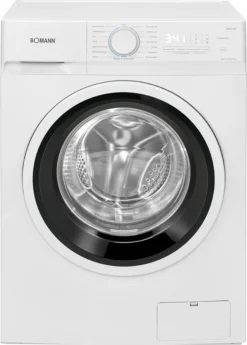 Bomann WA 7193 Waschmaschine, 9kg, 15 Waschprogramme, 1.400 U/min.(max), LED-Display, Kindersicherung, Hygiene Pro, Weiß