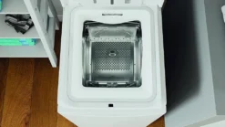 Privileg PWT L60300 DE/N Toplader Waschmaschine / 6 Kg / 1000 UpM/Turn&Go/Rapid Wash/Extra Waschen/Startzeitvorwahl/Wolle-Programm/Energy Saver/Mehrfachwasserschutz+, Weiß