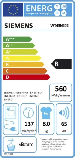 Siemens Kondenstrockner WT43N202 IQ300, 8 Kg -Rowesc Verkaufe 7a9d04a00116130261b30fe51b7389f7