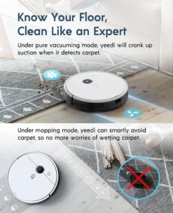 Yeedi Vac Hybrid Saugroboter Mit Absaugstation, 2500Pa Saugstärke Mit Wischfunktion, Teppicherkennung, Raumkarte, Sperrzone, 7,7 Cm Ultradünn -Rowesc Verkaufe 7b06d7b4978d55e59c0f7f314912358a