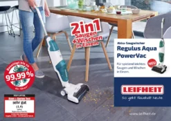 Leifheit Set Akku-Saugwischer Regulus Aqua PowerVac Inkl. Zwei Extra Reinigungswalzen -Rowesc Verkaufe 829e3427a536d04b2f4ff29ed8349e95