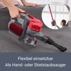Juskys 2in1 Handstaubsauger & Akku Staubsauger - Beutellos & Kabellos – Bis 55 Min Laufzeit - Lithium-Ionen Akku, Wandhalterung & Ladestation – Rot -Rowesc Verkaufe 89b5ae0965408f60ae3807f4d82d4fc8