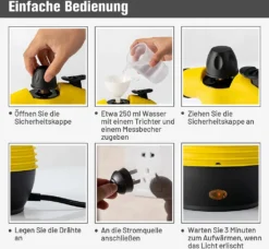 COSTWAY Handdampfreiniger Inkl. 9 Zubehörteil 3 Bar/350ml/1050W/3-5min Aufheizzeit Dampfreiniger Handgerät Gelb -Rowesc Verkaufe 8c11b40dcaedc0d1c8f467b94e04eb94