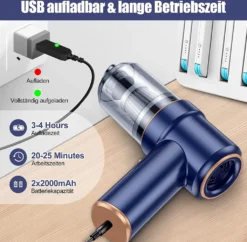 Kabelloser Handstaubsauger Für Auto,Handstaubsauger Akku Stark Mit LED Taschenlampe,Nass Trocken Wiederaufladbar 120W Kabellos Handsauger Für Tastatursauger,PC,Haus,Bürogeräte -Rowesc Verkaufe 8dedae1a6aab7f9d310b4b34a9f04ef9