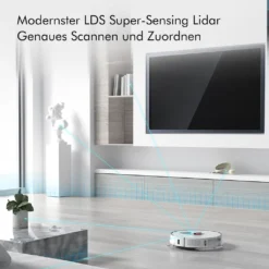 Roidmi EVE Plus Roboter Staubsauger Nass-Trocken-Saugroboter,50 Watt,2700pa Mit Sauberer Basis Und Beutel,Weiß -Rowesc Verkaufe 8ef7fb933b5abbe54bfd039cc8ec289b