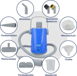 LEBENLANG Dampfreiniger Handgerät Steam Cleaner - 1000W & 300ml Mit 9 Zubehör | Polsterreiniger Gerät | Polster Handdampfreiniger Polstermöbel Fugenreiniger Für Bad Fliesen | Premium Dampf Reiniger… -Rowesc Verkaufe 8f78c8ed6fbbd16580fbc4b4cb770098