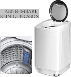 COSTWAY Waschmaschine, Toplader, Waschvollautomat Miniwaschmaschine, 3,5kg Kapazität, 7 Programme, Pump, LED-Anzeige, -Rowesc Verkaufe 8fc4e4199f6e2522fffa28dcf95f58a3