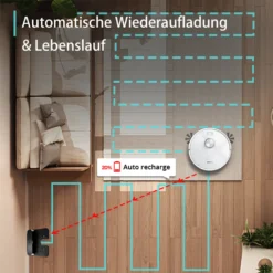 2022 SmartAI S9 Saugroboter Staubsauger Robot Wischroboter Automatisch APP Fernbedienung 4000PA Roboterstaubsauger Vacuum Reinigung Weiß -Rowesc Verkaufe 92fd91f0289991c6e9909e3060f8b513