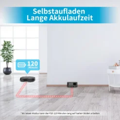 AIRROBO P20 Roboter Staubsauger 2800 Pa Starke Saugleistung Leiser Roboter-Staubsauger, Steuerung Mit App/WiFi, 120 Minuten Laufzeit, Automatisches Aufladen, 600 Ml Fassungsvermögen Für Tierhaarböden -Rowesc Verkaufe 9c65b285dda29fa51610012211db333b