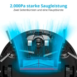 MEDION Saugroboter Mit Wischfunktion Und Systematischer Navigation P20 SW (Modell 2021, 2.000 Pa Saugkraft, Inkl. Fernbedienung, Ladestation, Tierhaar Allergiker Optimiert) -Rowesc Verkaufe b54e2545f504a7224faac725c31eff54