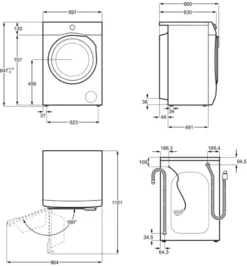 AEG L7WEF80600 Waschtrockner / 10 Kg Waschen / 6 Kg Trocknen / E / Energiesparend / Nachlegefunktion / ProSteam - Auffrischfunktion / Kindersicherung / 1600 U/min [] -Rowesc Verkaufe bc28d9b670ab21dca1394f26127ecd2d