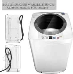 COSTWAY Waschmaschine, Toplader, Waschvollautomat Miniwaschmaschine, 3,5kg Kapazität, 7 Programme, Pump, LED-Anzeige, -Rowesc Verkaufe cade5a57055046c740e9be317932ec8f