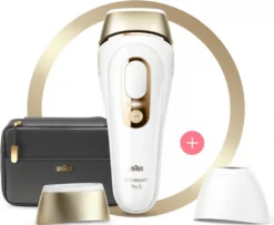 Braun Silk-Expert Pro 5 PL5140 IPL Haarentfernungsgerät, SkinPro 2.0 SensoAdapt - Weiß/Gold -Rowesc Verkaufe cc1085a11904ed050e083b9d1e68deaf