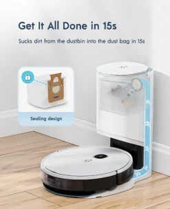 Yeedi Vac Hybrid Saugroboter Mit Absaugstation, 2500Pa Saugstärke Mit Wischfunktion, Teppicherkennung, Raumkarte, Sperrzone, 7,7 Cm Ultradünn -Rowesc Verkaufe cc8925bb5a4d8b4c7a75a4a026bf3b92