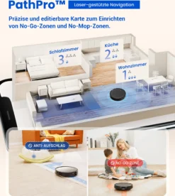Proscenic Floobot X1 Saugroboter Mit Absaugstation,Ultraschall-Wischsystem,3000Pa Saugkraft,PathPro™ Laser-gestützte Navigation,Staubsauger Roboter Mit Siri,Google Assistant, Alexa& App-Steuerung -Rowesc Verkaufe d4189ffa6debae17cf9cc260f1e7872d