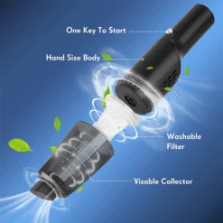 Mini Handstaubsauger Kabellos - Handstaubsauger Wiederaufladbar Tragbar , USB Staubsauger Für Auto, Tastatur, Tierhaare,Black -Rowesc Verkaufe d688ed45f64b4b28209d41be30ab1929
