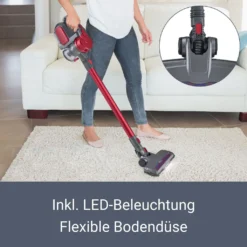 Juskys 2in1 Handstaubsauger & Akku Staubsauger - Beutellos & Kabellos – Bis 55 Min Laufzeit - Lithium-Ionen Akku, Wandhalterung & Ladestation – Rot -Rowesc Verkaufe d727e4ec729a4e148ce2320b5e6c520b