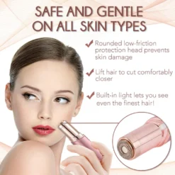 Gesichts Haarentferner Elektrorasierer Für Damen Mit Licht, Tragbare Augenbrauentrimmer Elektrischer Schmerzlos Haarentfernung Epilierer Für Lippen, Achsel, Finger, Arme, Beine, Haar Remover, Rosagold -Rowesc Verkaufe d73f6ccda384cb8c44582083b5284bc9