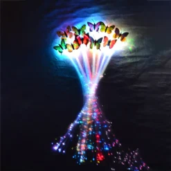 LED Blinklicht Schmetterling Haarspange Geflecht Glasfaser Haarnadel Party Nachbildung -Rowesc Verkaufe d7c3547a0a35811bec6d10d270eba50d