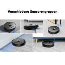ROBBY PRO | Saug Und Wischroboter | 2700 - 4000PA | Selbstentleerend | Schwarz | Staub Sauger Kehr Cleaner -Rowesc Verkaufe daefc302b03c24b5d895758bb0f30a53