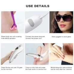 Haarentfernungsgeräte IPL Hautverjüngung Haarentferner Laserverjüngung Hair Remover Schönheitsinstrument Schmerzlos Mit Sonnenbrille -Rowesc Verkaufe db9d4405cf6f76ad583c9bf4c18d2c5b