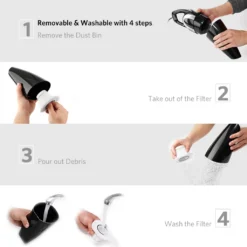 Tragbarer Handstaubsauger Mit Starker Saugkraft, 120W Wiederaufladbarer Autostaubsauger, Leichter Nass- Und Trocken Handstaubsauger -Rowesc Verkaufe ddc25825629cd5e1fa0c0e004a2c819d