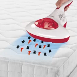 CLEANmaxx Akku-Milben-Handstaubsauger Mit UV-C-Licht - Rot/weiß UV Licht Akku Milbensauger Handstaubsauger Milben Allergiker Kabellos CLEANmaxx -Rowesc Verkaufe ed10b435791a9778d113237a21d8e338